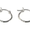 Sterling Silver Textured Hoop Earrings 12mm