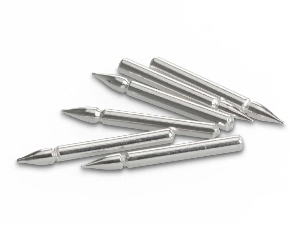 Sterling Silver Tie Tack Pin, Pack of 6, 11.5mm X 1.0mm, To Fit Nvu T09 Tie Tack, 100% Recycled Silver