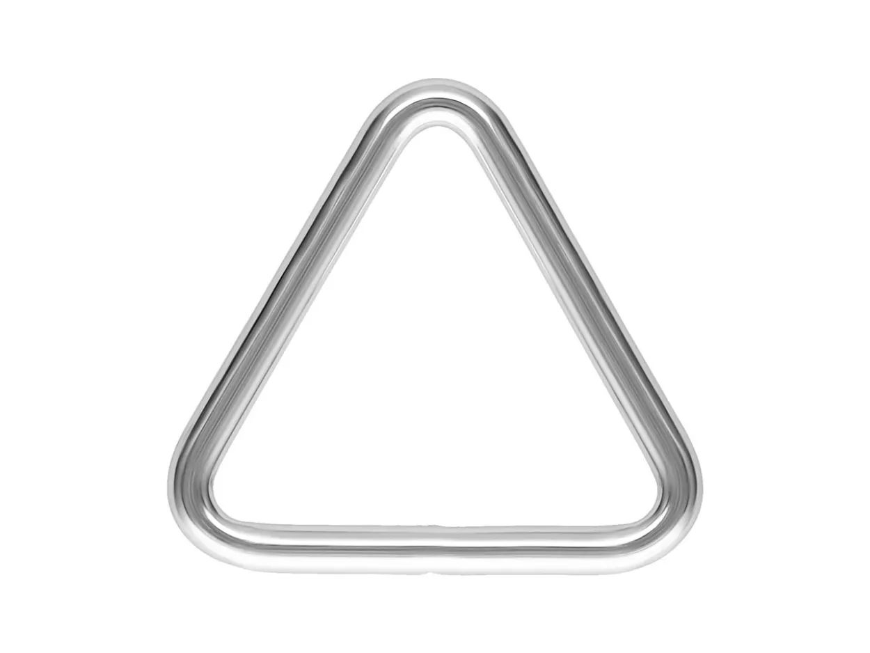 Sterling Silver Triangle Connector Charms 7.5mm Pack of 10