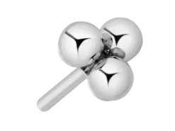 Sterling Silver Trinity Ball Labret Tube 4.5mm