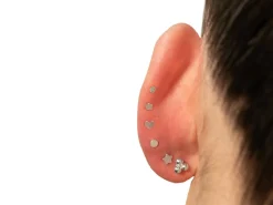Sterling Silver Trinity Ball Labret Tube 4.5mm
