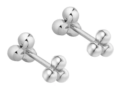 Sterling Silver Trinity Ball Labret Stud Earrings