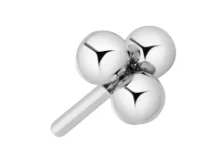 Sterling Silver Trinity Ball Labret Stud Earrings