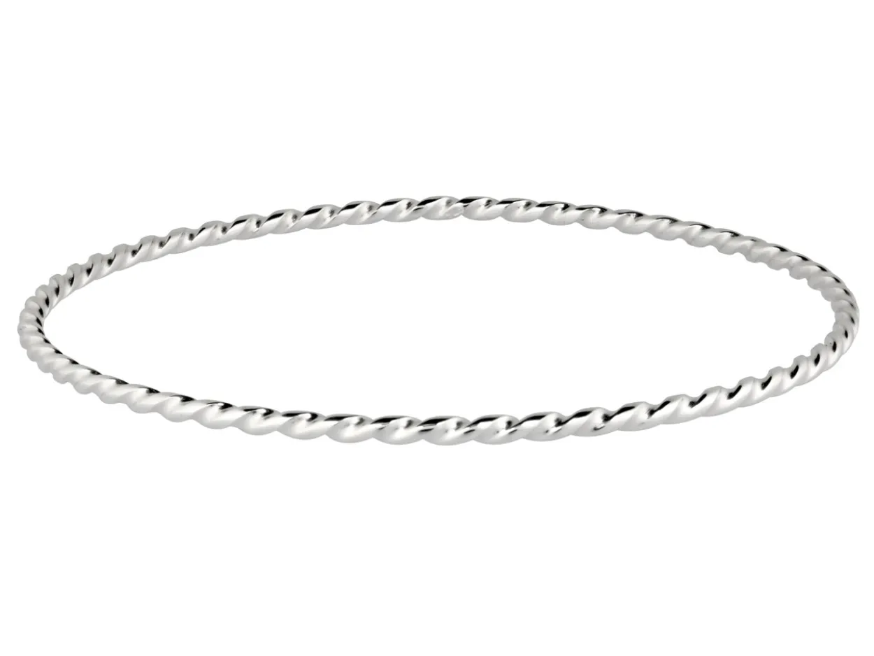 Sterling Silver Twisted Bangle