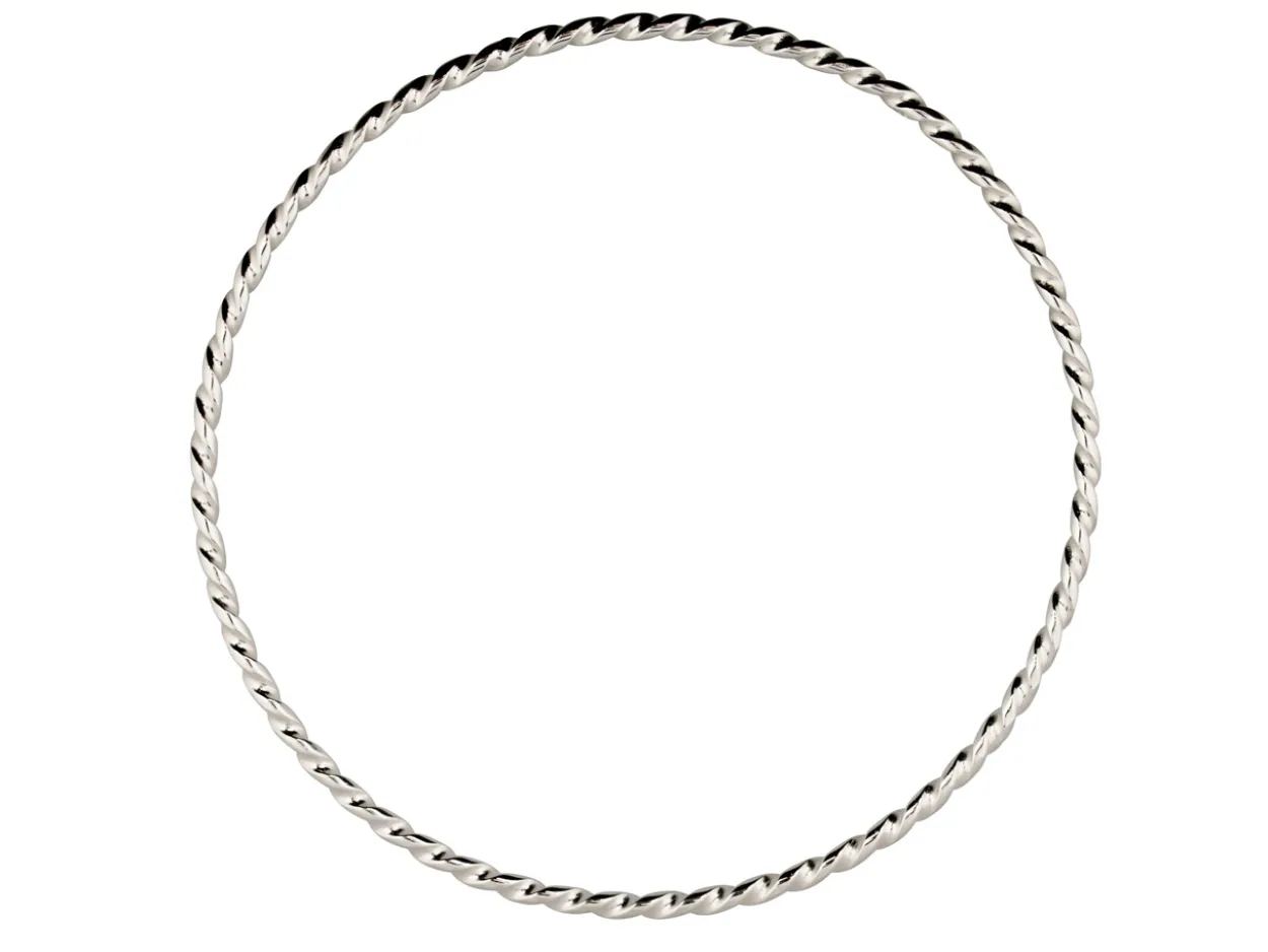 Sterling Silver Twisted Bangle
