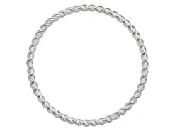 Sterling Silver Twisted Ring 0.9mm Size L1/2