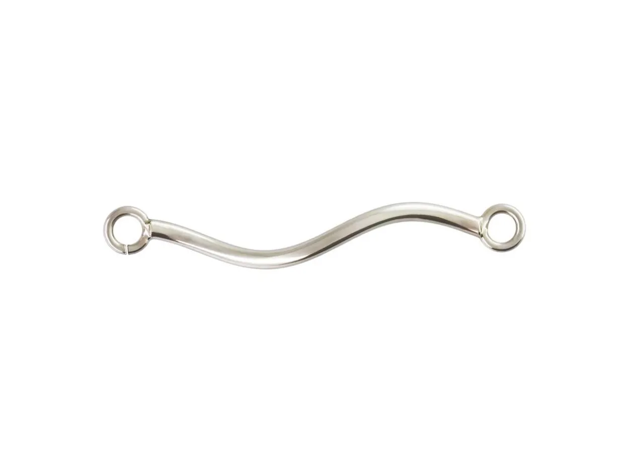Sterling Silver Wave Connector 1mm X 17.5mm