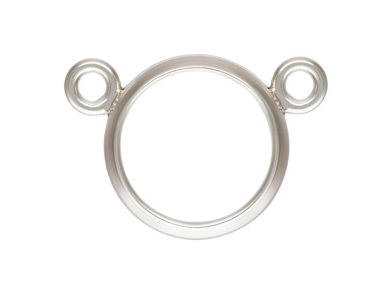 Sterling Silver 2 Way Bezel Setting Connector 6mm
