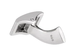Sterling Silver Whale Tail Cufflink Rectangle