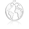 Sterling Silver World Map 15mm