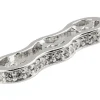 Sterling Silver 18x6mm Triple Bead Spacer With Cubic Zirconia