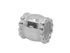 Sterling Silver 6x5.5mm Tube Spacers Pack of 6, 3.5mm Hole Diameter