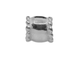 Sterling Silver 6x5.5mm Tube Spacers Pack of 6, 3.5mm Hole Diameter