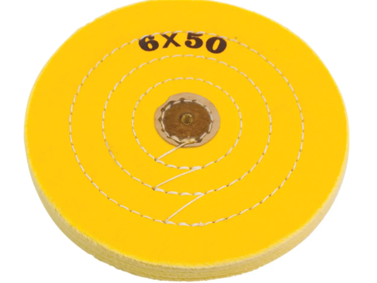 Stitched Yellow Mop 6" 50 Ply