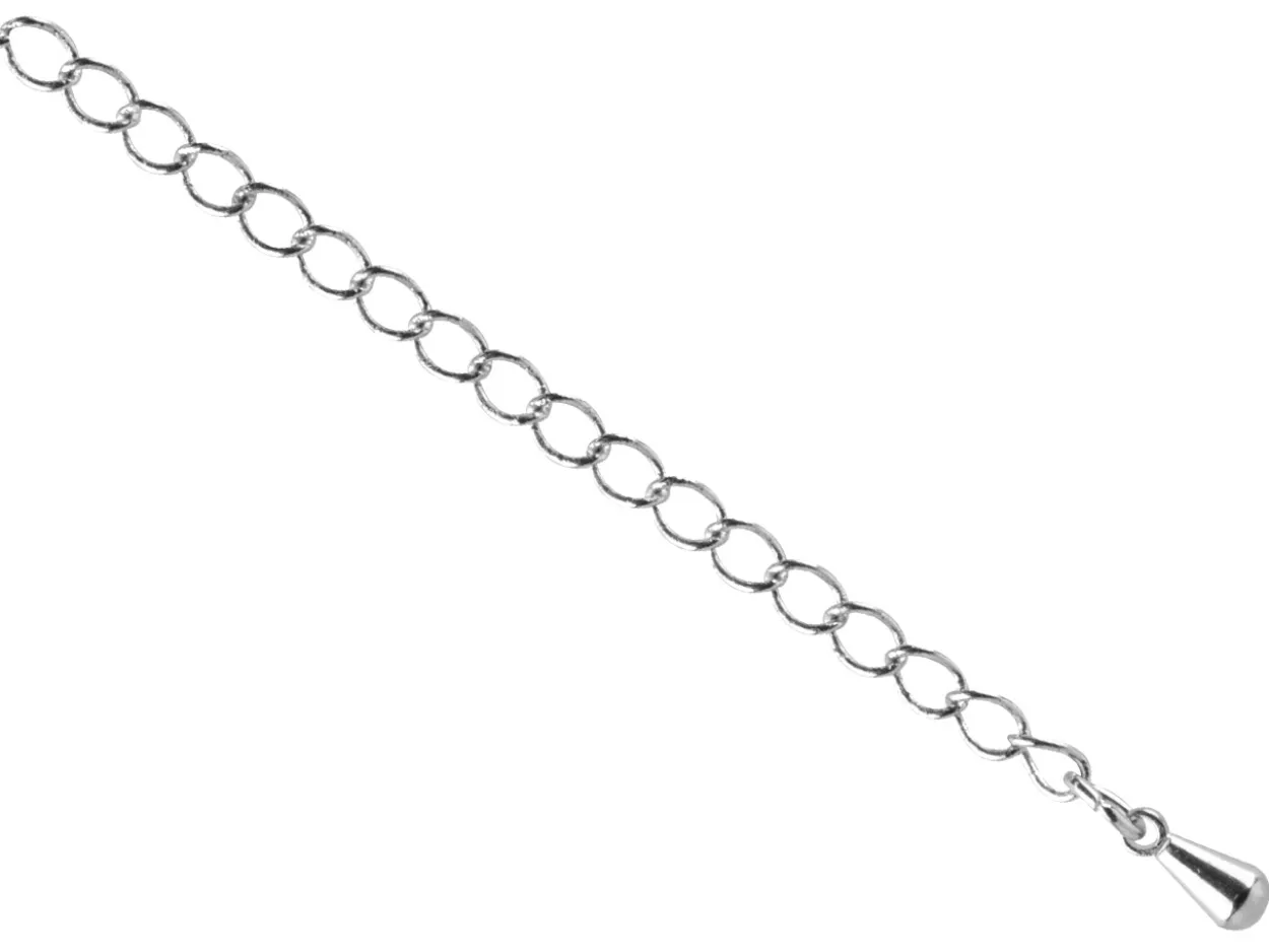 Surgical Steel 4.5mm Extension Chain 3.3"/8.5cm With Dropper Large Unhallmarked