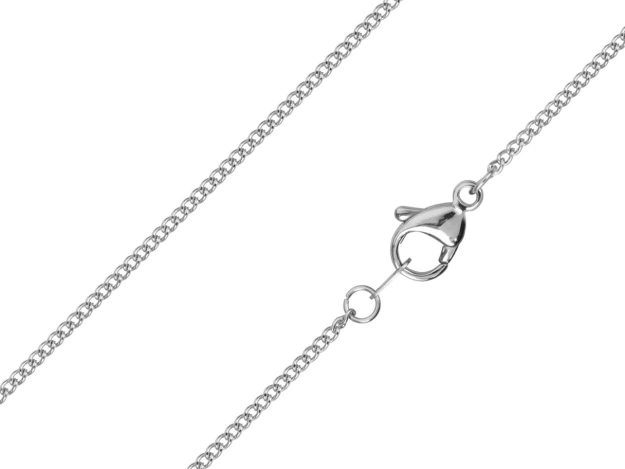 Surgical Steel 1.6mm Filed Curb Chain 18"/45cm Unhallmarked