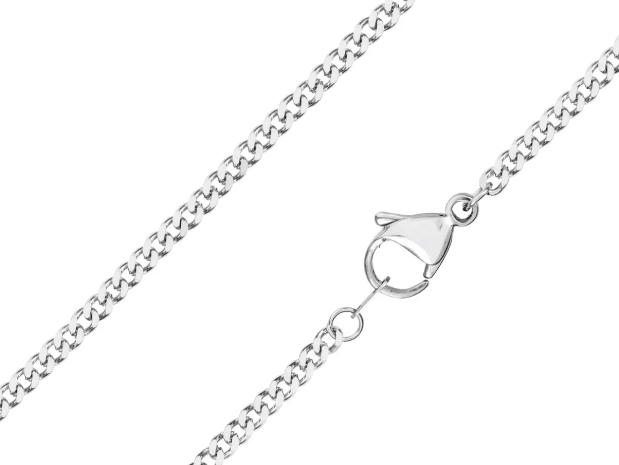 Surgical Steel 3.0mm Filed Curb Chain 24"/60cm Unhallmarked