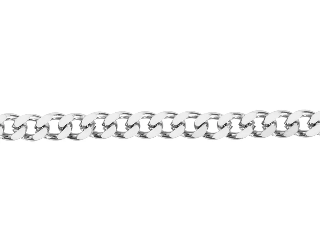 Surgical Steel 3.0mm Filed Curb Chain 24"/60cm Unhallmarked