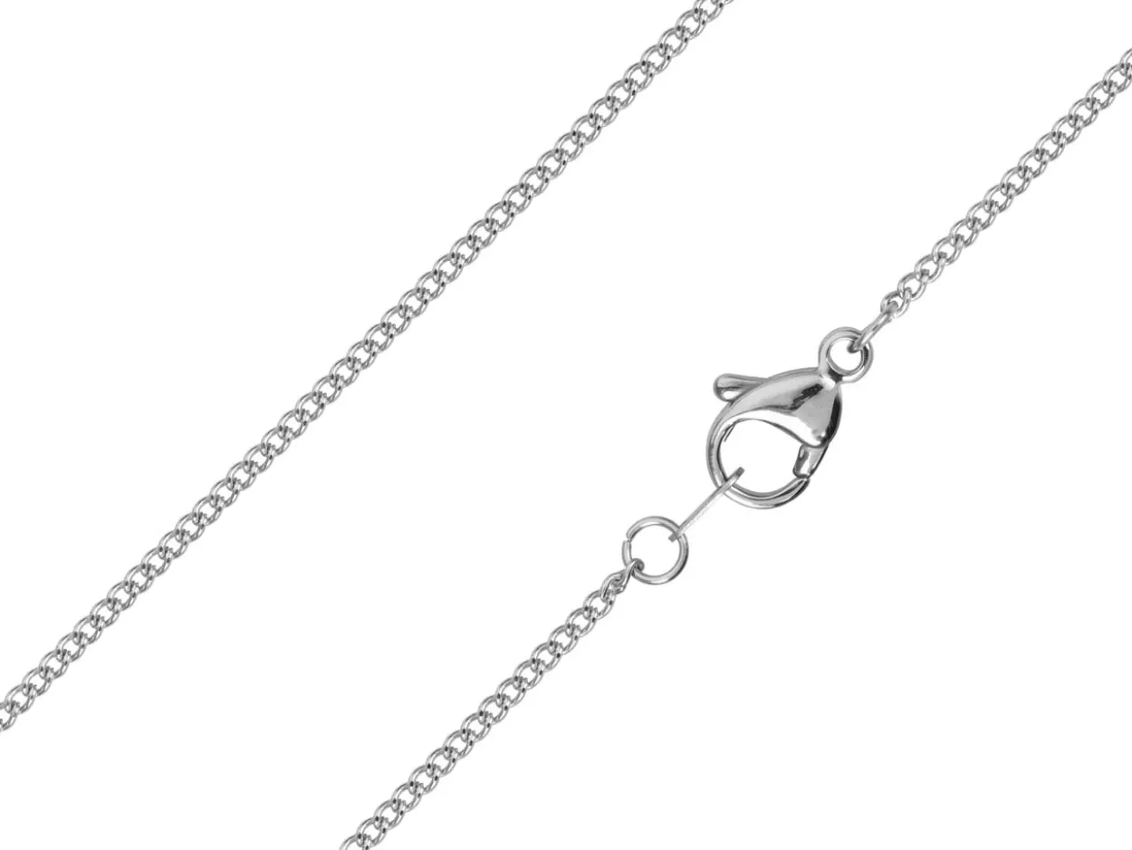 Surgical Steel 1.6mm Filed Curb Chain 16"/40cm Unhallmarked