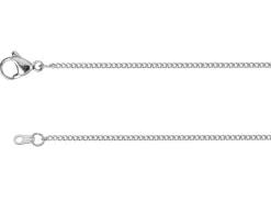 Surgical Steel 1.6mm Filed Curb Chain 16"/40cm Unhallmarked