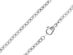 Surgical Steel 3.5mm Oval Trace Chain 27"/68cm Unhallmarked