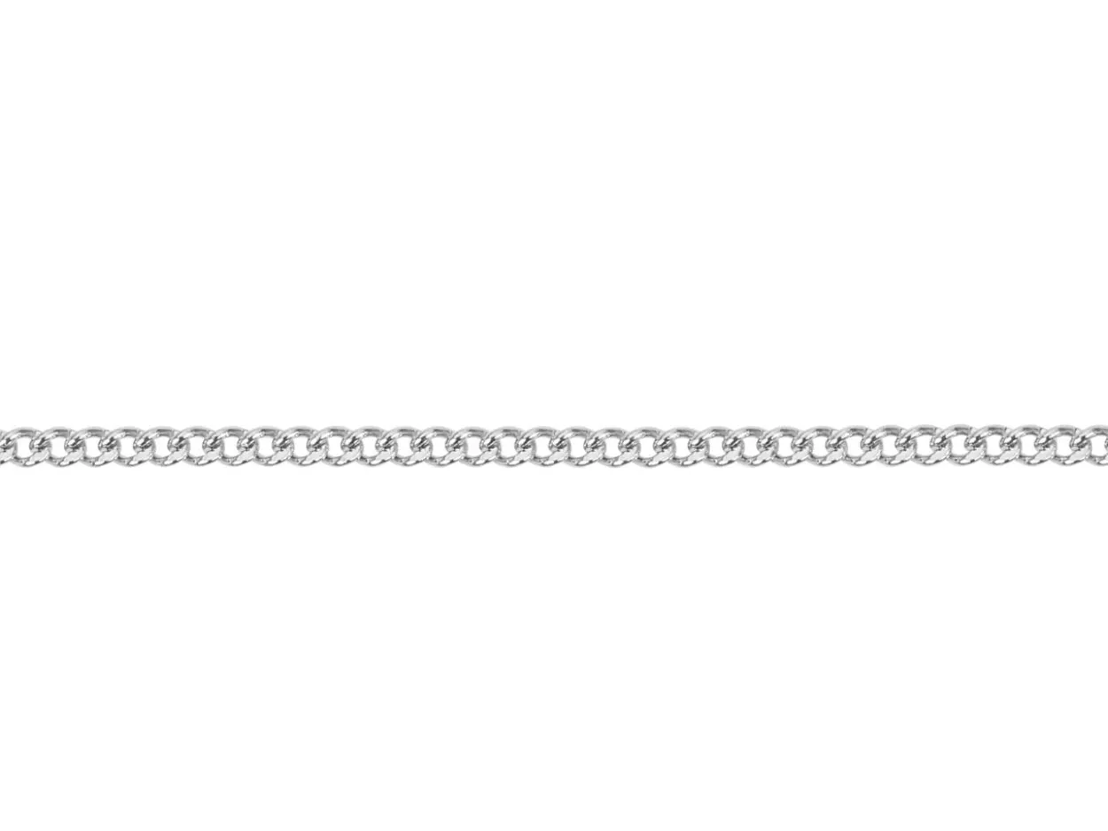 Surgical Steel 1.2mm Round Curb Chain 18"/45cm Unhallmarked