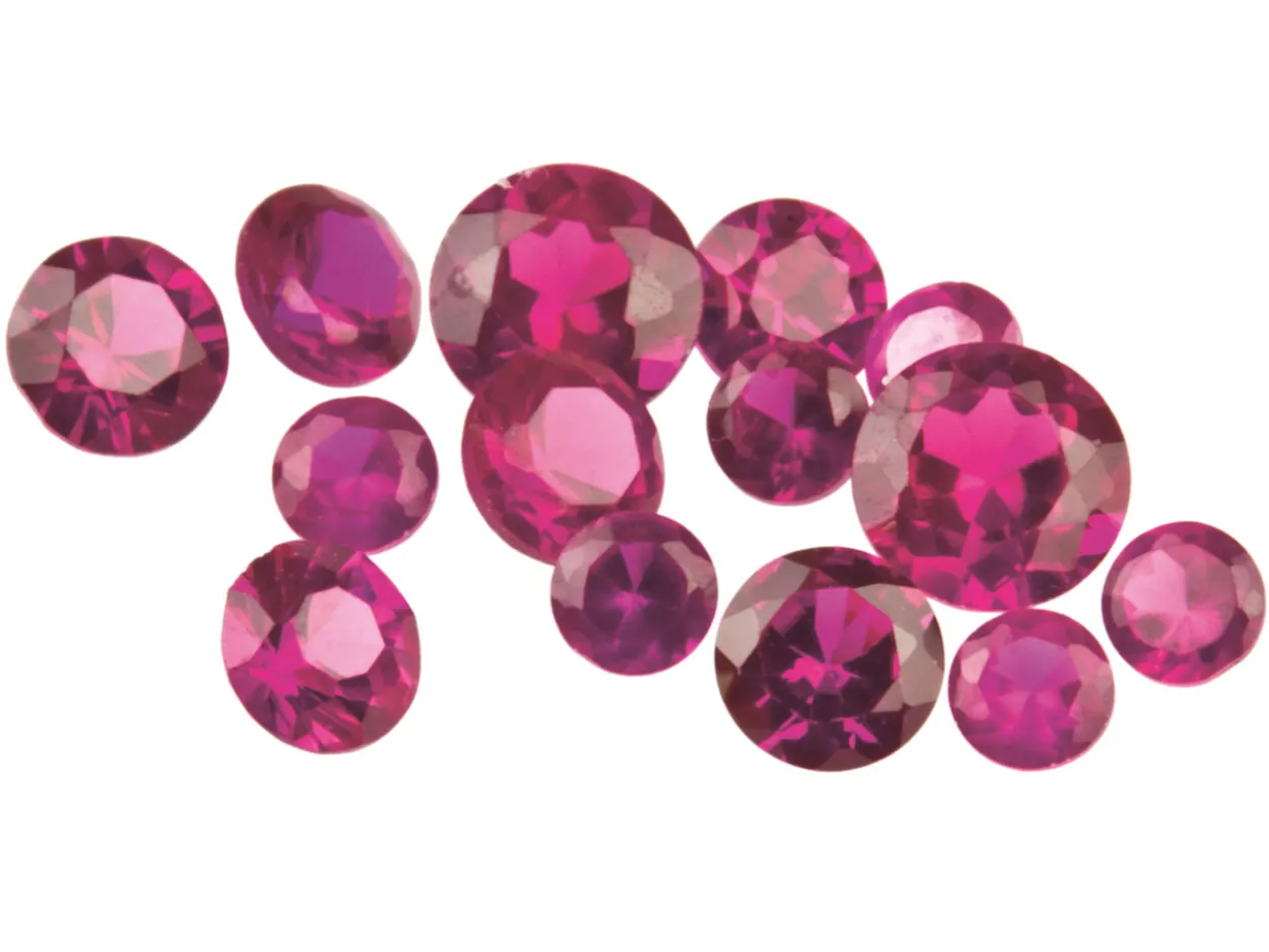 Synthetic Ruby, Round, 3,4,5mm, Pack of 14
