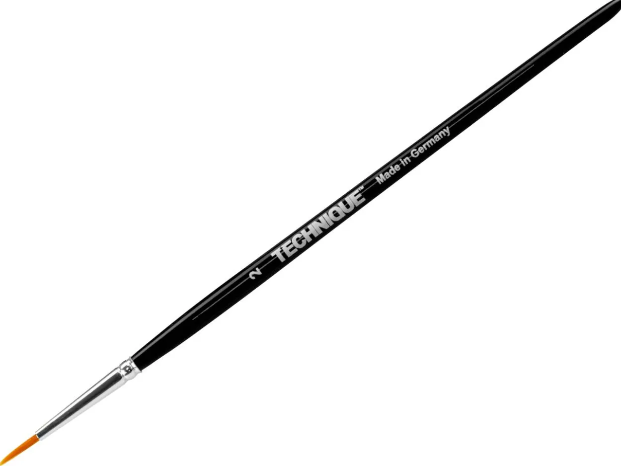 Technique Flux Brush, Synthetic Golden Sable Hair, Size 2