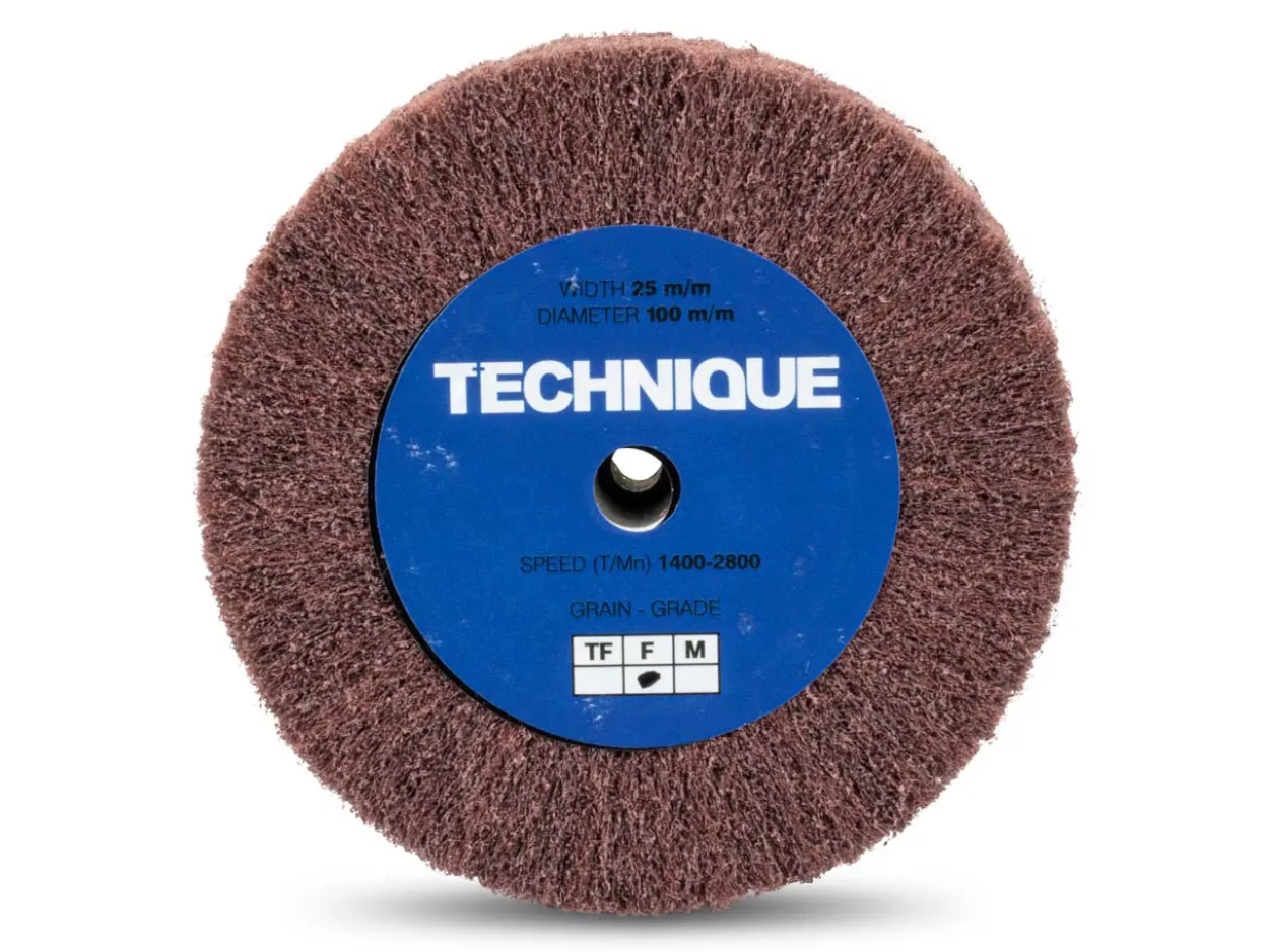 Technique™ Satin Finish Wheel, Aluminium Oxide, Fine, 100mm X 25mm
