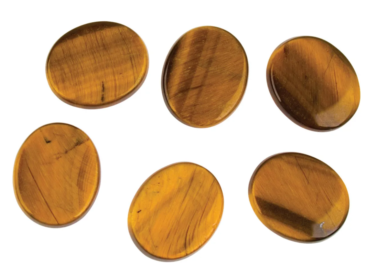 Tiger's-eye, Flat Oval, 12x10mm