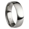 Titanium Court Polished Wedding Ring 6.0mm, Size S, 1.8mm Wall