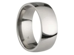 Titanium Court Polished Wedding Ring 8.0mm, Size X, 2.0mm Wall