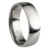 Titanium Court Polished Wedding Ring 6.0mm, Size W, 1.8mm Wall