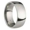 Titanium Court Polished Wedding Ring 8.0mm, Size T, 2.0mm Wall