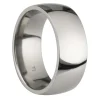 Titanium Court Polished Wedding Ring 8.0mm, Size R, 2.0mm Wall