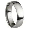 Titanium Court Polished Wedding Ring 6.0mm, Size Z, 1.8mm Wall