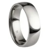 Titanium Court Polished Wedding Ring 6.0mm, Size R, 1.8mm Wall
