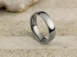 Titanium Court Polished Wedding Ring 5.0mm, Size Z, 1.8mm Wall
