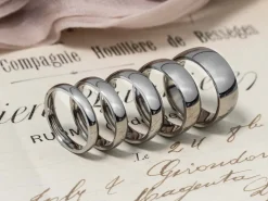 Titanium Court Polished Wedding Ring 5.0mm, Size Z, 1.8mm Wall