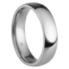 Titanium Court Polished Wedding Ring 5.0mm, Size P, 1.8mm Wall