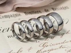 Titanium Court Polished Wedding Ring 5.0mm, Size J, 1.8mm Wall