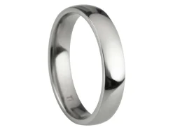 Titanium Court Polished Wedding Ring 4.0mm, Size Z, 1.6mm Wall