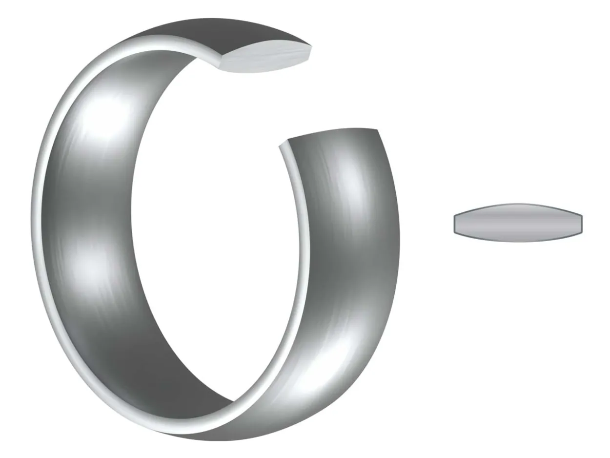 Titanium Court Polished Wedding Ring 4.0mm, Size Z, 1.6mm Wall