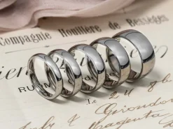 Titanium Court Polished Wedding Ring 4.0mm, Size Y, 1.6mm Wall
