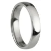 Titanium Court Polished Wedding Ring 4.0mm, Size O, 1.6mm Wall