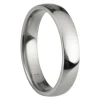 Titanium Court Polished Wedding Ring 4.0mm, Size M, 1.6mm Wall