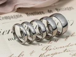 Titanium Court Polished Wedding Ring 4.0mm, Size K, 1.6mm Wall