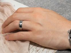 Titanium Court Polished Wedding Ring 4.0mm, Size I, 1.6mm Wall