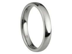 Titanium Court Polished Wedding Ring 3.0mm, Size O, 1.6mm Wall
