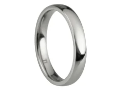 Titanium Court Polished Wedding Ring 3.0mm, Size N, 1.6mm Wall